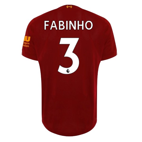 Camiseta Liverpool NO.3 Fabinho 1ª 2019-2020 Rojo